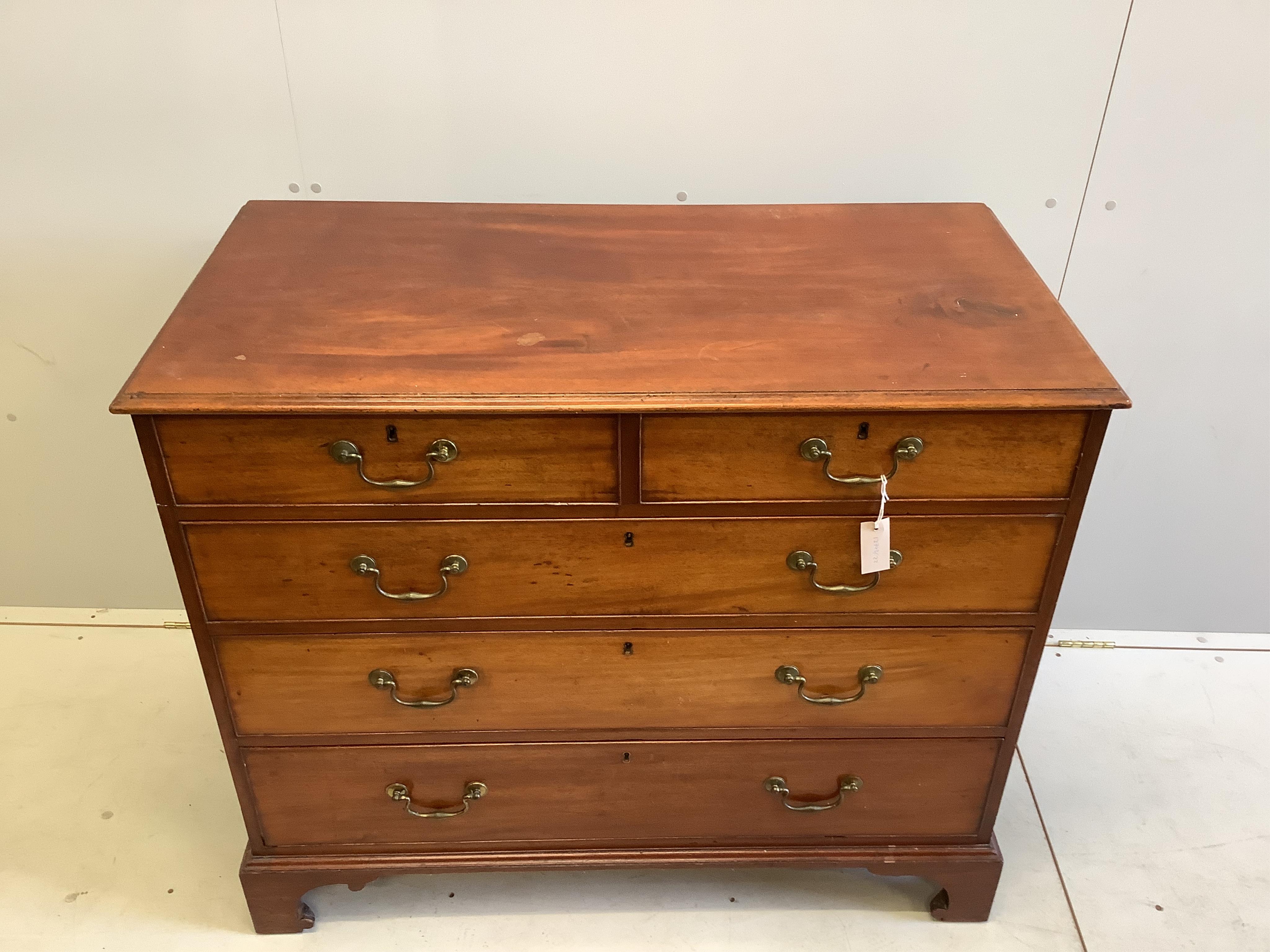 A George III mahogany chest, width 101cm, depth 56cm, height 93cm